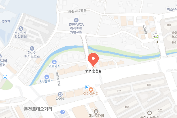 쿠쿠 춘천점 위치 이미지