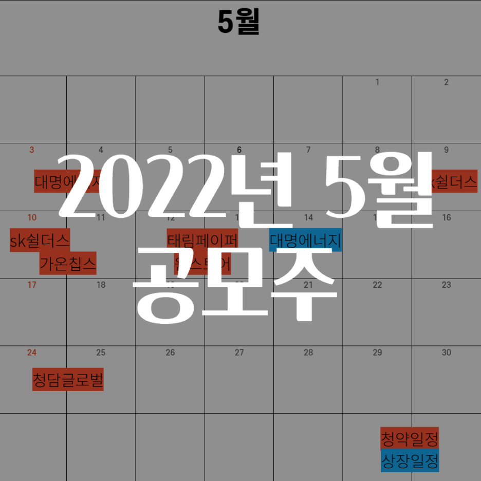  2022년 5월 공모주 일정, 기대되는 종목은?