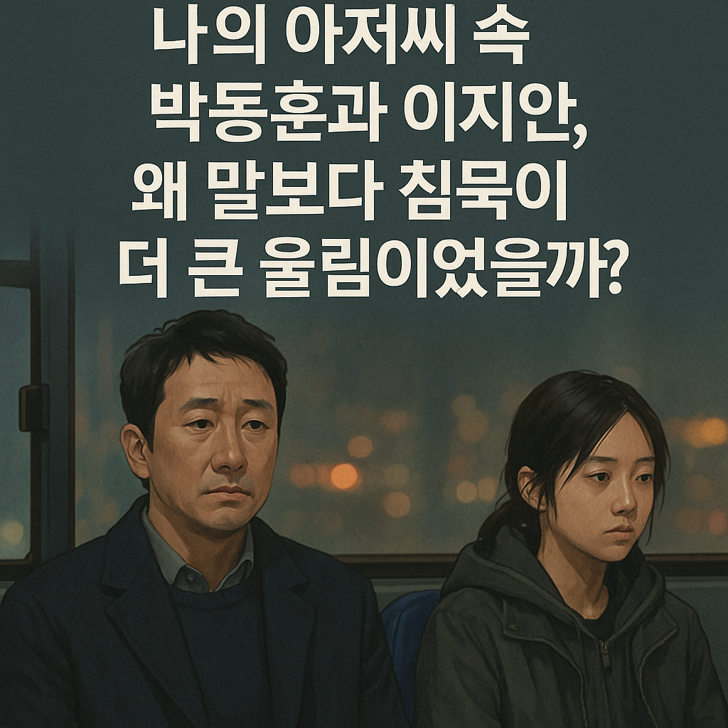 &lt;나의 아저씨&gt; 왜 말보다 침묵이 더 큰 울림이었을까?