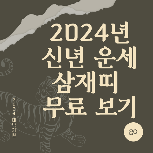 2024 신년 운세 삼재띠 무료 보기