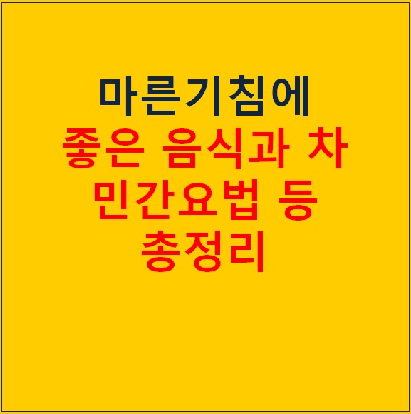 마른기침에 좋은 음식과 차 총정리