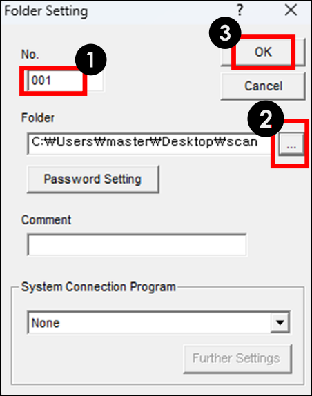 Scanner File Utility 스캔 폴더 지정