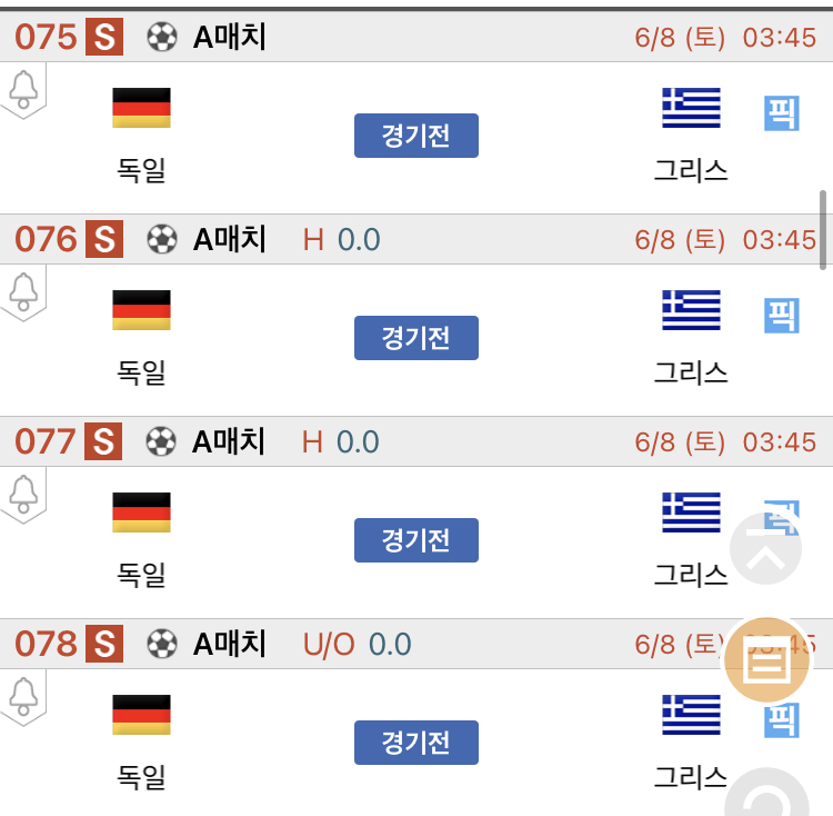 [진짜총판] 6월8일 독일 VS 그리스 축구분석