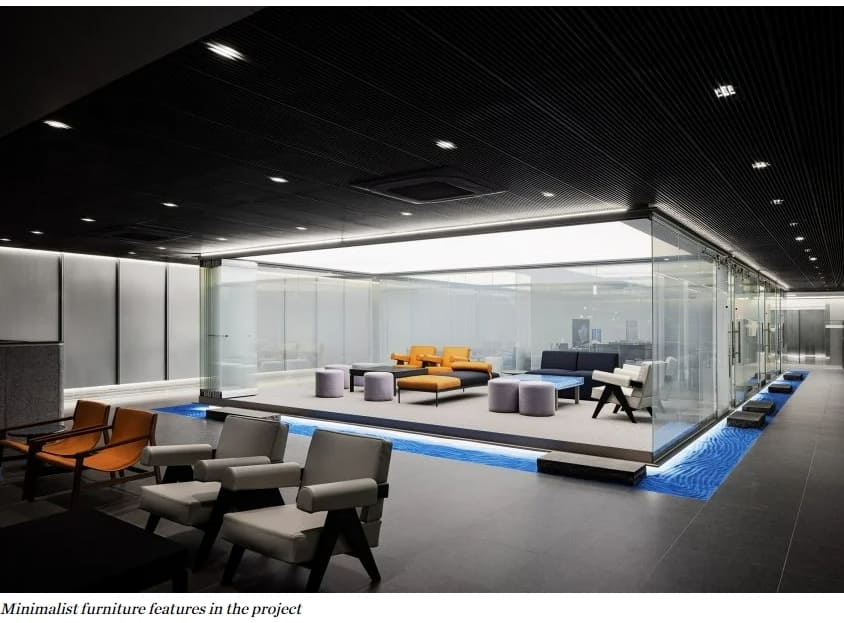 한국의 은행 라운지, 플로팅 미팅룸으로 디자인하다 Intg designs Korean bank lounge with 