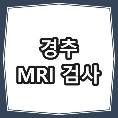 경추 자기공명영상(C-Spine MRI)검사 목적과 주의사항