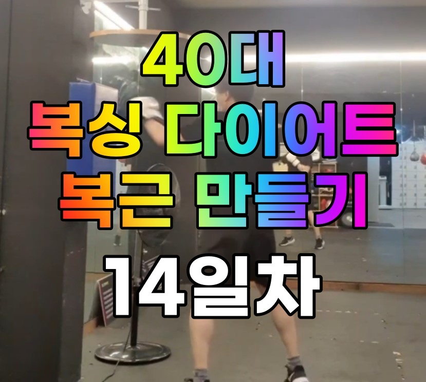  [사복복]40대 복싱 다이어트로 복근 만들기 #14일차