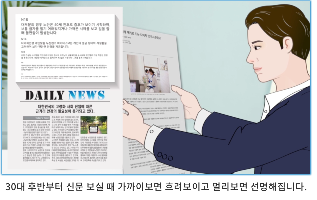  노안안경 누진다초점렌즈 가격은 왜 다를까?