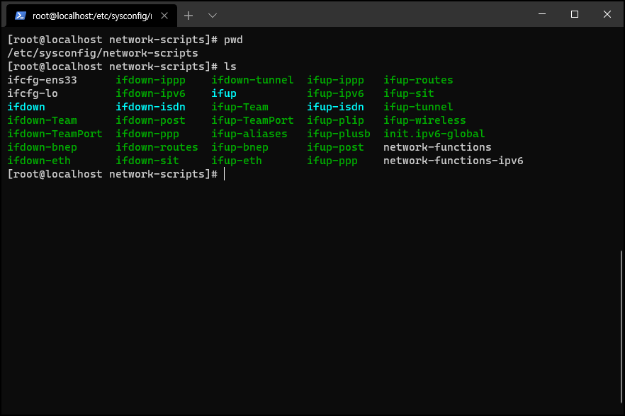  리눅스 IP 설정 /etc/sysconfig/network-scripts/ifcfg 기본 설정값