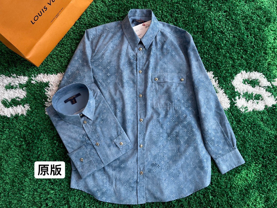  [LOUIS VUITTON] 루이비통 워시드 실크 셔츠 1A8RL4