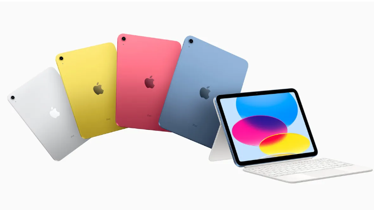 4가지 색상의 iPad 10.9 2022형