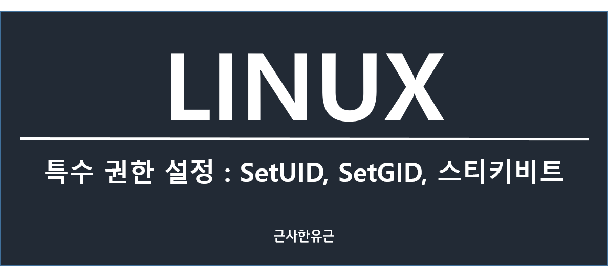  [Linux] 특수 권한 : SetUID, SetGID, 스티키비트