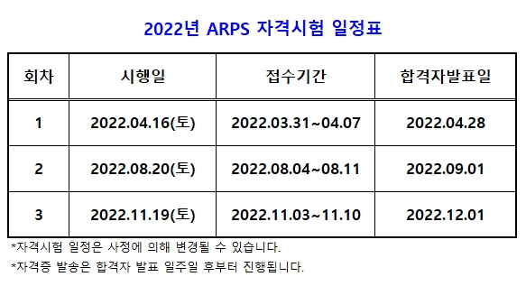 시험 일정