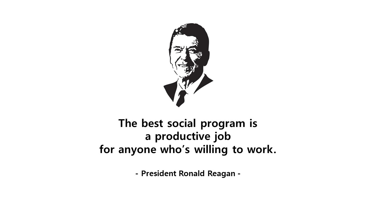 자유&#44; 시장 경제 등에 대한 로널드 레이건의 영어 명언/어록(Ronald Reagan : United States. President)