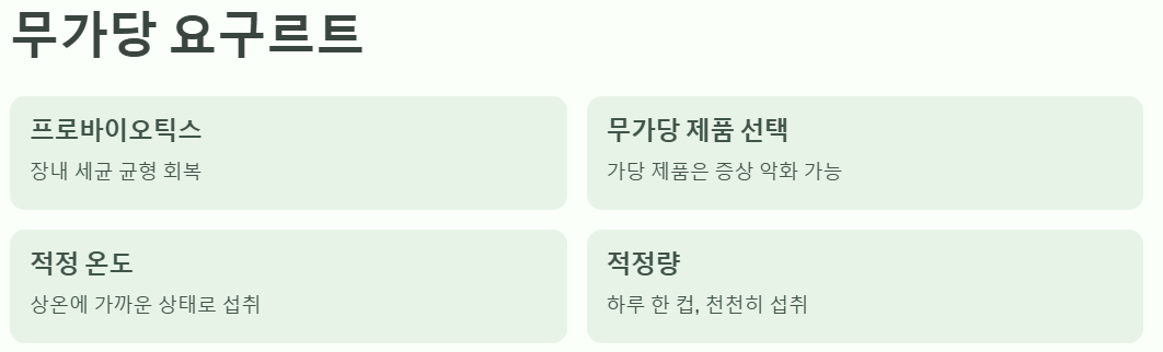 무가당 요구르트 좋은 이유