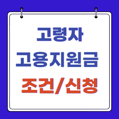 고령자 고용지원금