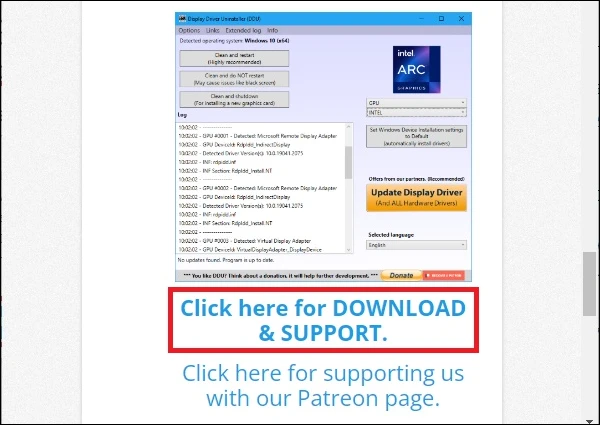 download support