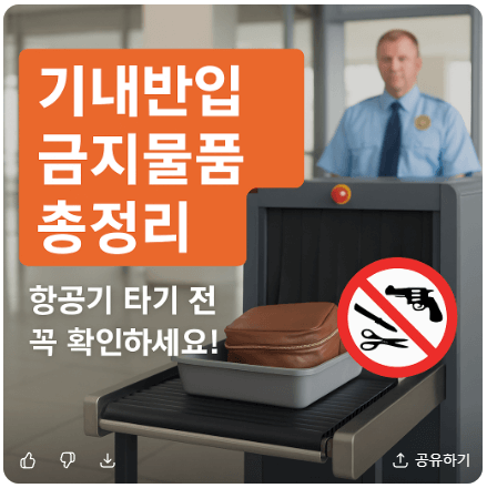 2025 기내반입 금지물품 총정리