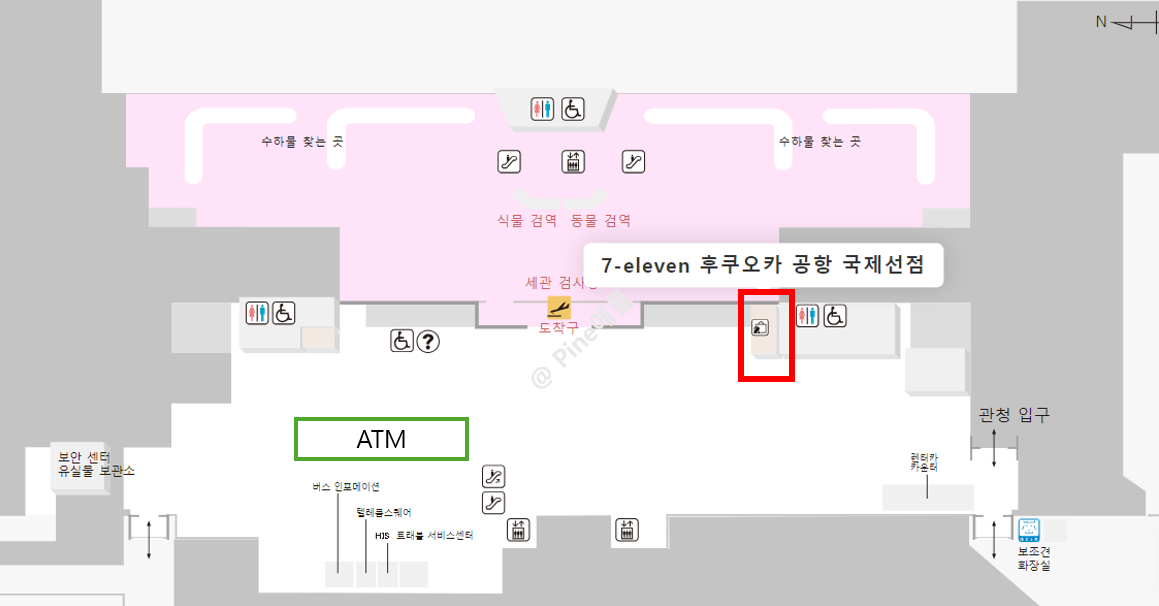  후쿠오카 여행 - 후쿠오카 공항 atm 위치와 사용가능한 카드