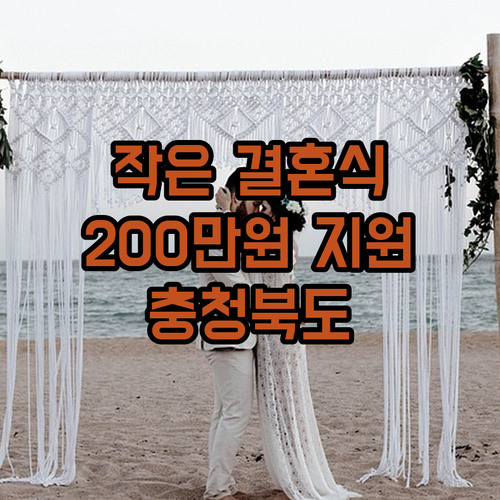 소규모 웨딩의 꿈, 충청북도가 200