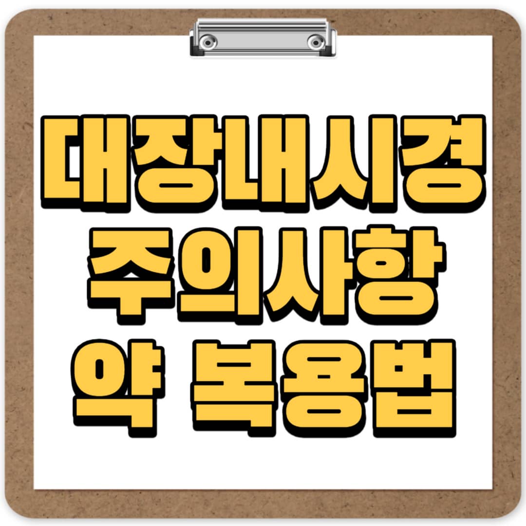 건강검진 대장내시경 전 음식 주의사항 및 약 복용법 검사 주기