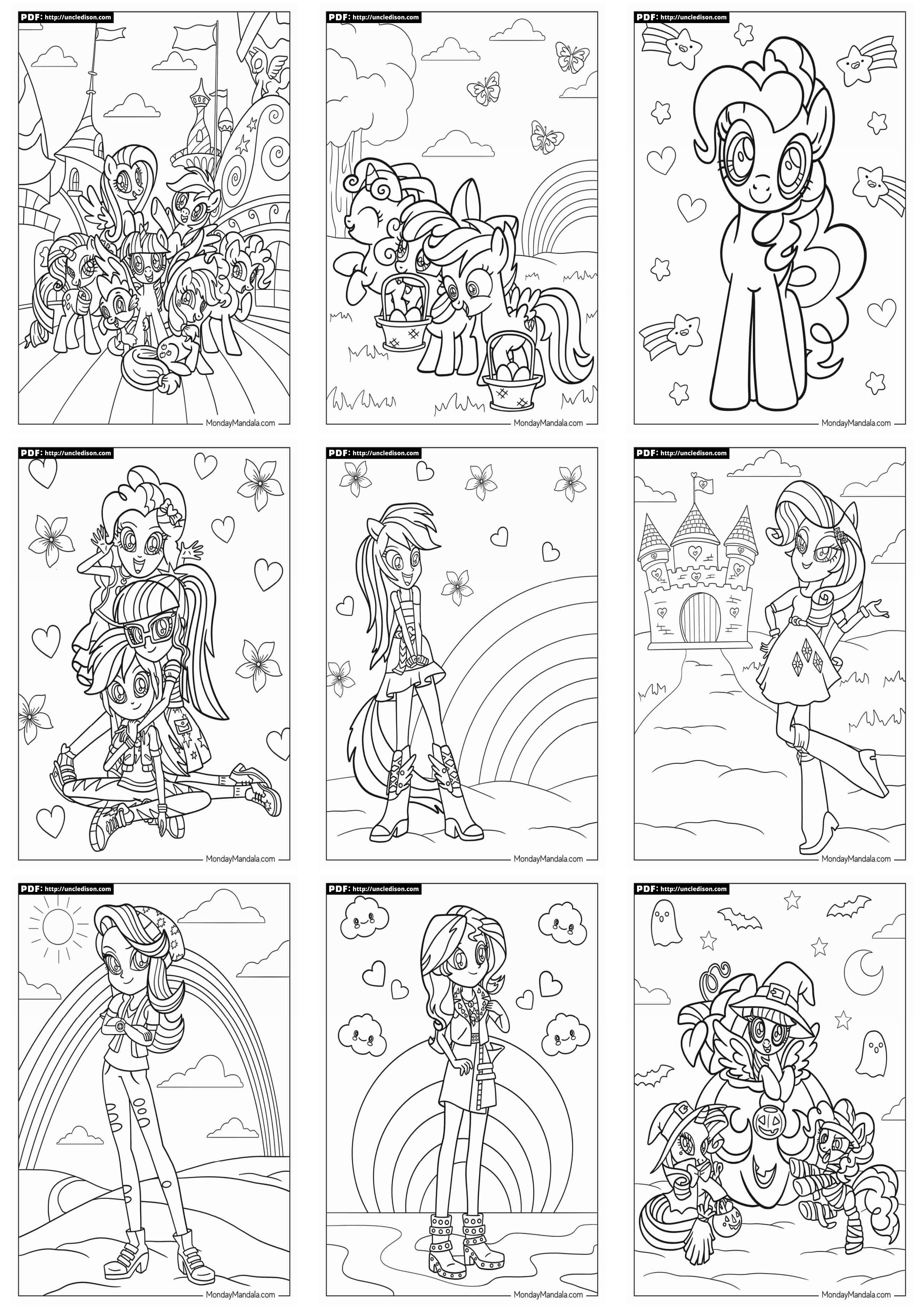 마이리틀포니 색칠공부 무료도안 My little pony coloring page