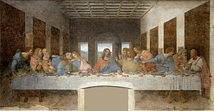 최후의 만찬 그림, 예수와 열두 제자의 식사 장면