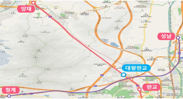 대왕판교 번호인식방식 시범구간