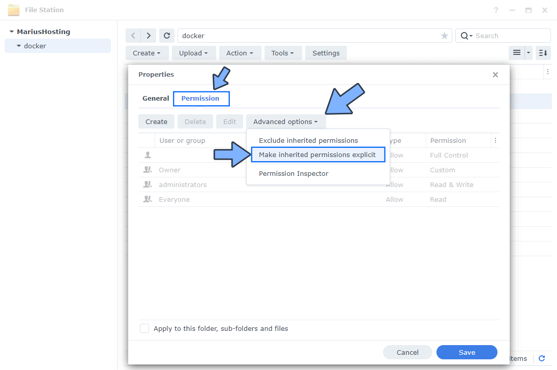 n8n Synology Permission Synology NAS Set up 2