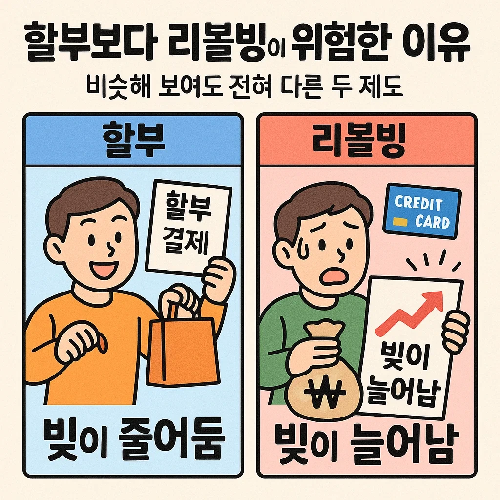 할부보다 리볼빙이 위험한 이유 – 비슷해 보여도 전혀 다른 두 제도