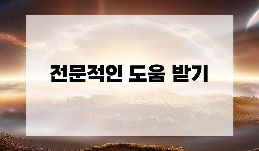 전문적인 도움 받기