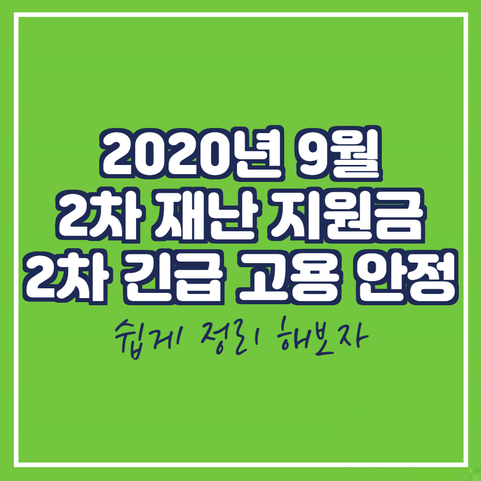  자영업자 긴급 재난지원금 2차 상세