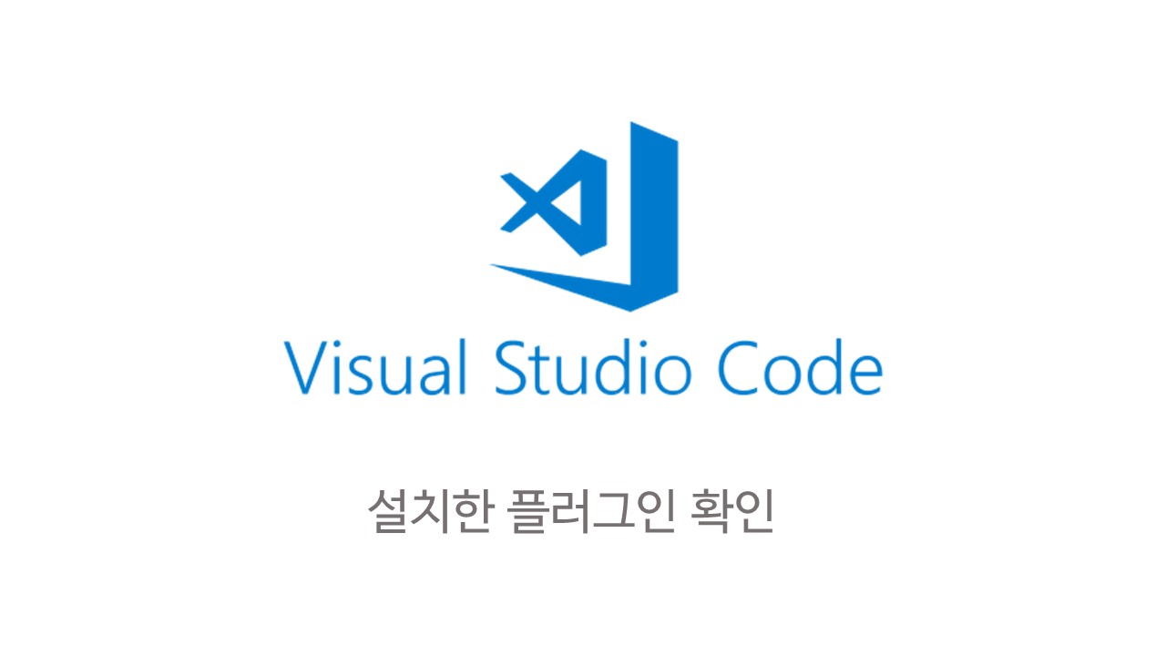  [VScode] vscode에서 설치한 플러그인 확인하는 방법