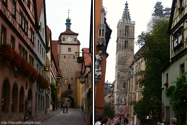 로텐부르크-시내-시계탑