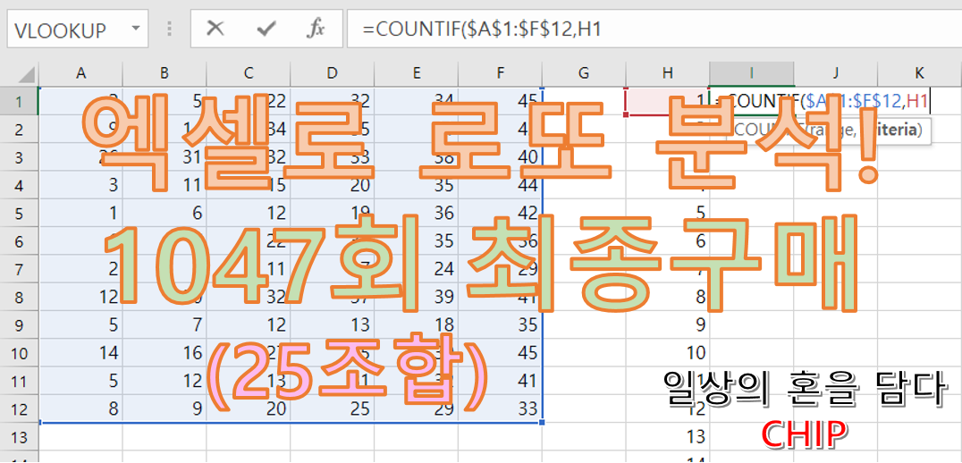  로또 1047회 예상번호 분석 최종번호