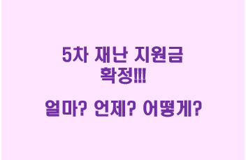 5차 재난 지원금 지급대상 소득하위 80%로 확정! 지급방식, 지급액 그리고 지급 시기는?