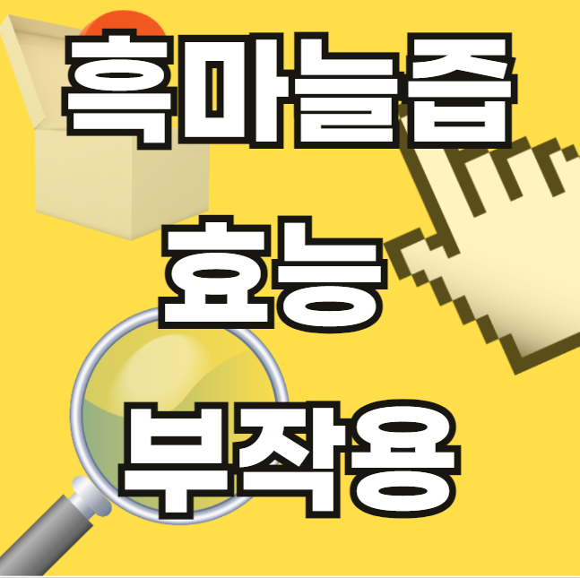 흑마늘즙-효능-부작용