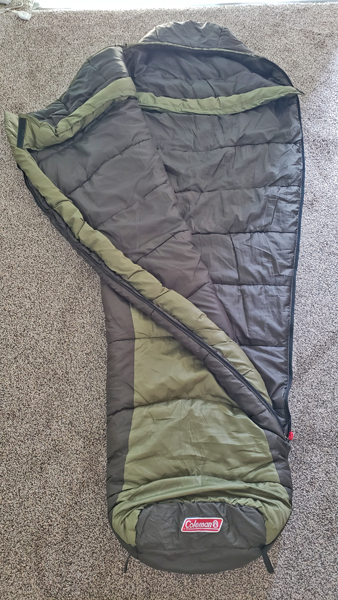 opened-Coleman-North-Rim-Mummy-Sleeping-Bag