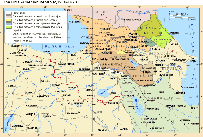 그루지아-아르메니아 전쟁 이후 남캅카스 영토