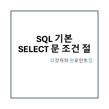 SQL 기본 SELECT 문 조건 절