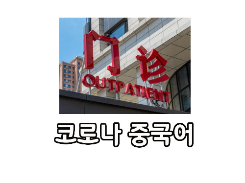  코로나 바이러스를 중국어로?
