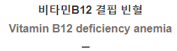  비타민B12 결핍 빈혈 [Vitamin B12 deficiency anemia]