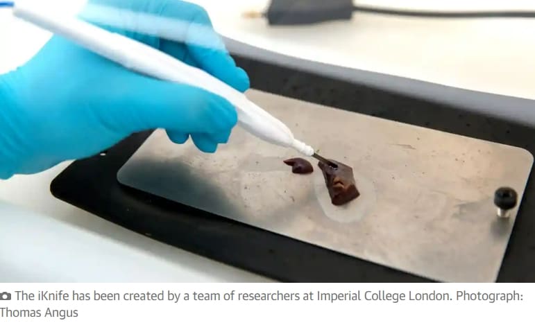  획기적 '암 찾아내는 나이프' This intelligent surgical knife can detect cancer within seconds