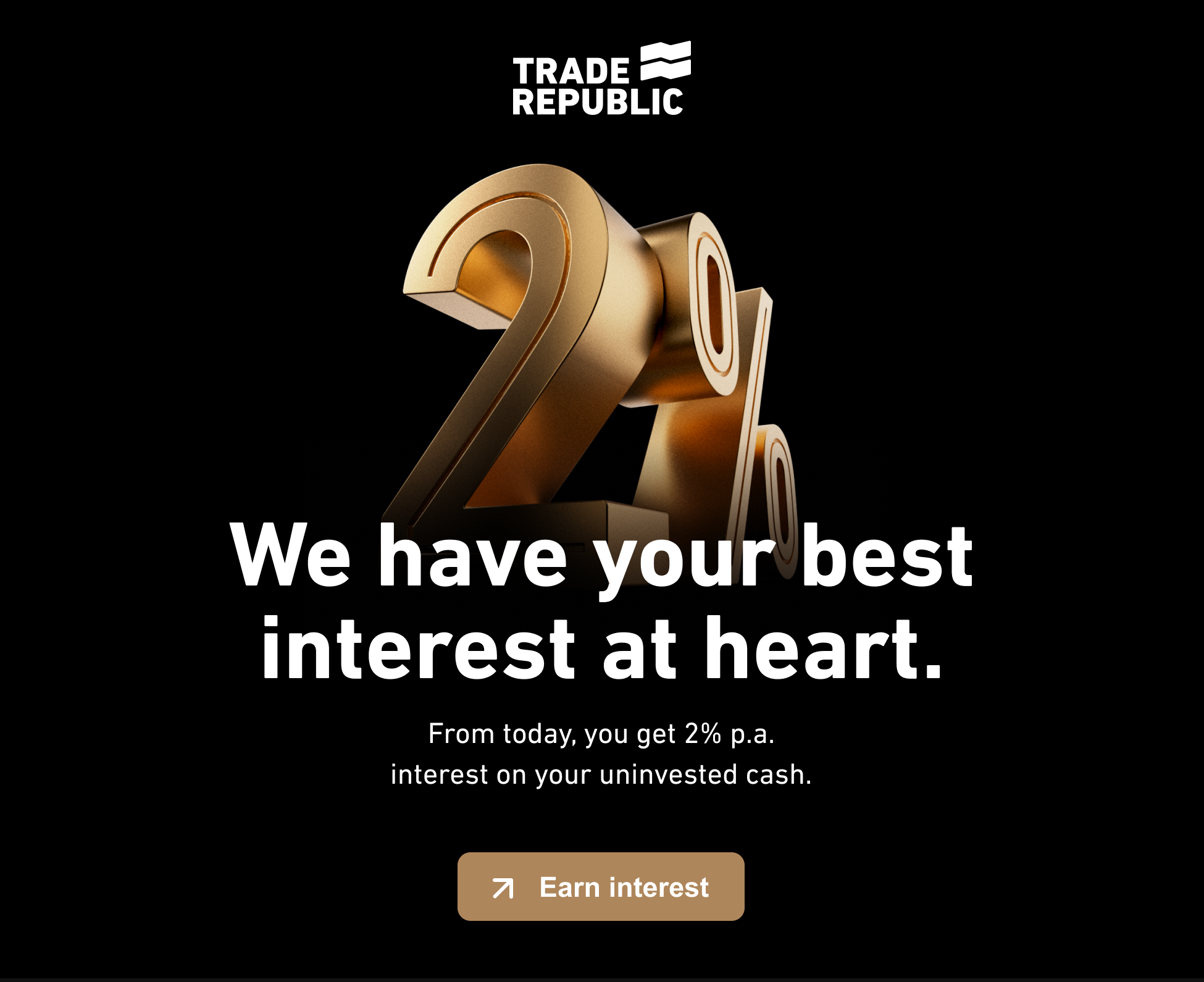  독일 증권 플랫폼 Trade Repulic 이자 2% 제공 소식