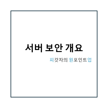 서버 보안 개요