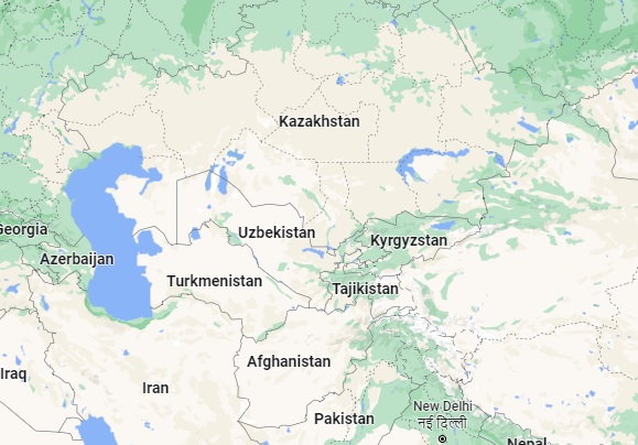중앙아시아 지도