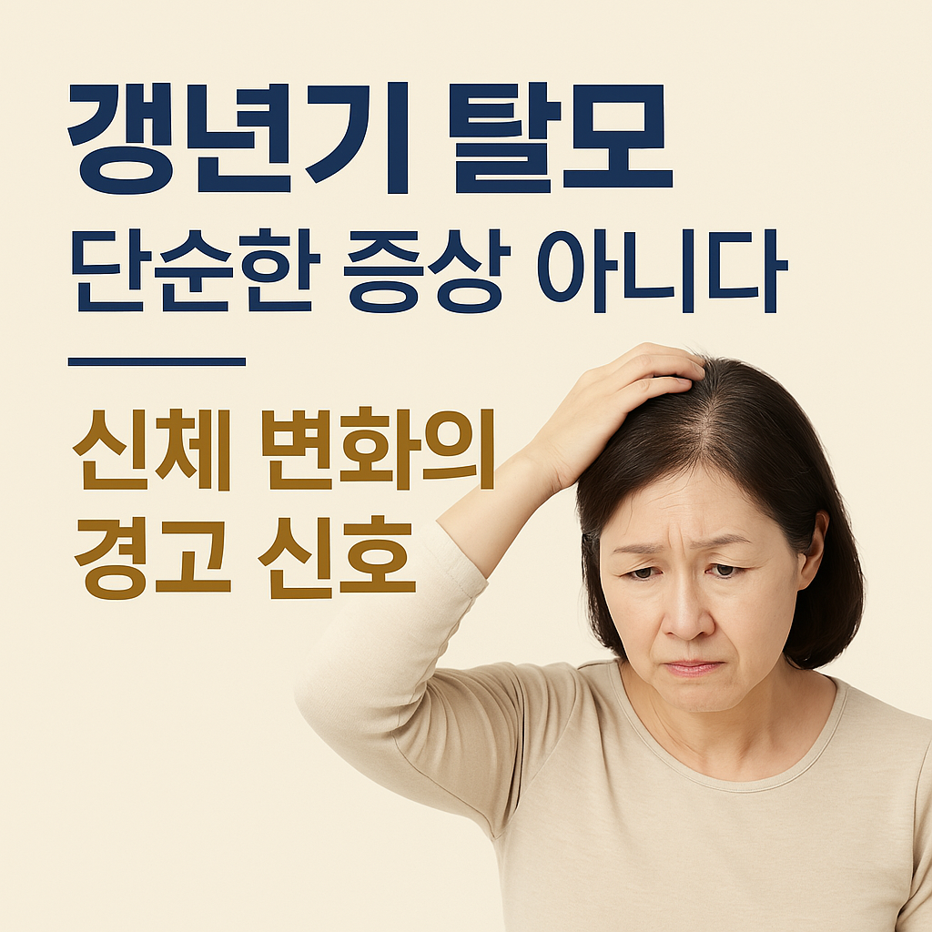 갱년기 탈모, 단순한 증상 아닙니다｜신체 변화의 경고 신호 총정리