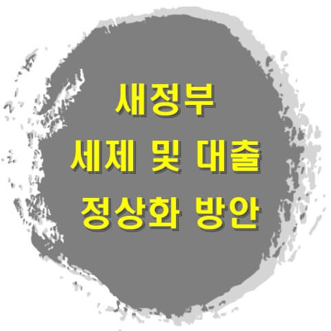  새정부 세제 정상화 및 대출규제 정상화
