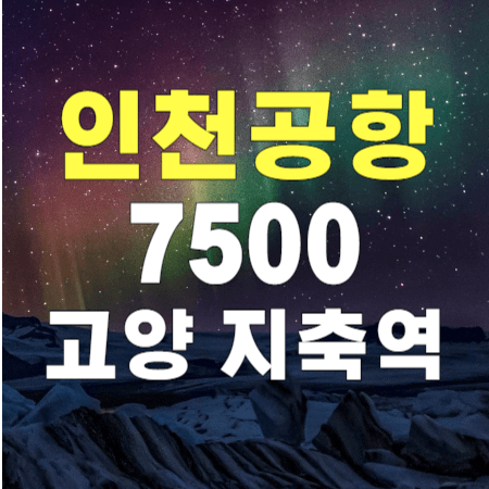 인천공항버스 : 7500 고양 지축역