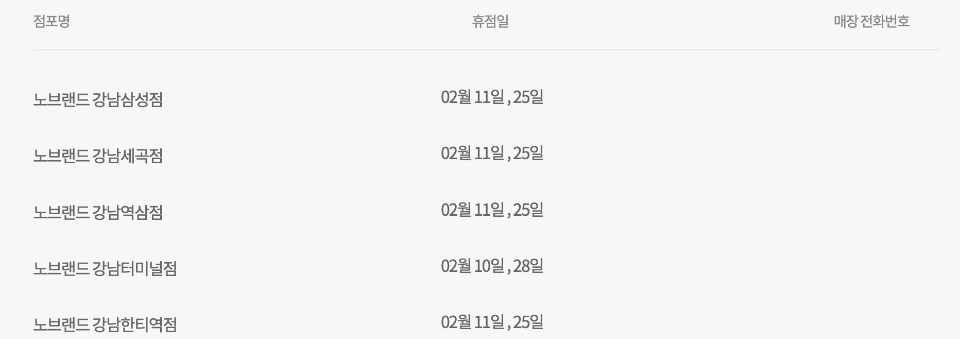  2024 노브랜드 2월 휴무일 및 영업시간 알려드릴게요.