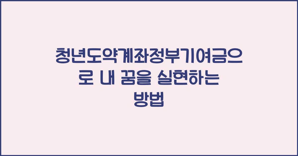 청년도약계좌정부기여금